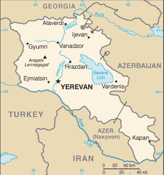 Map of Armenia