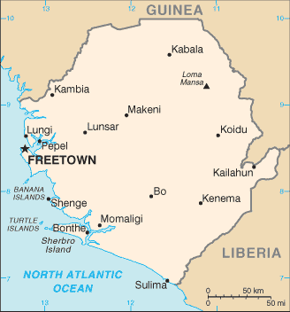 Map of Sierra Leone