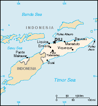 Map of East Timor