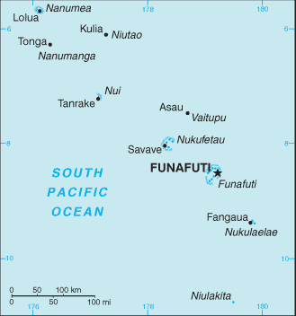 Map of Tuvalu