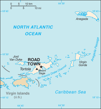 Map of British Virgin Islands