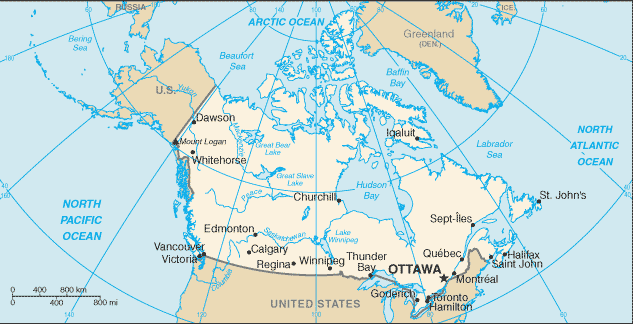 Map of Canada