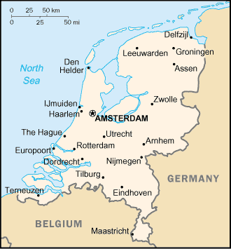 Map of Netherlands